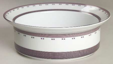Gridworks Burgundy Rim Cereal Bowl