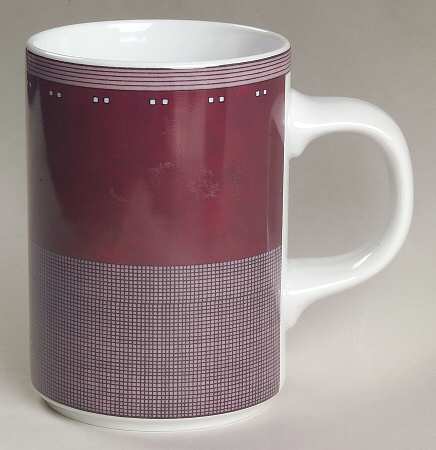 Gridworks Burgundy Mug