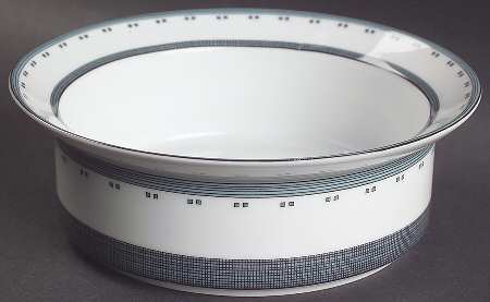 Gridworks Green Rim Cereal Bowl