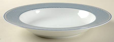Jacquard Blue Large Rim Soup Bowl