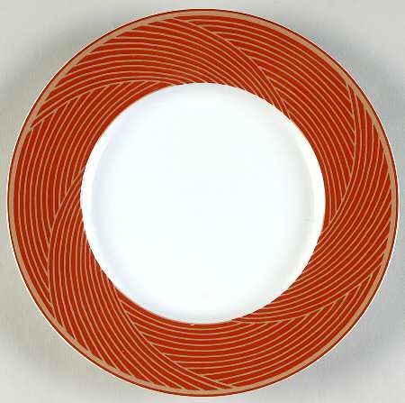 Jacquard-Red Bread & Butter Plate
