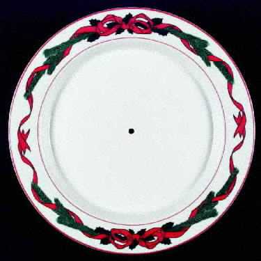 Jul Tidings Round Serving Plate with Handle (DP)