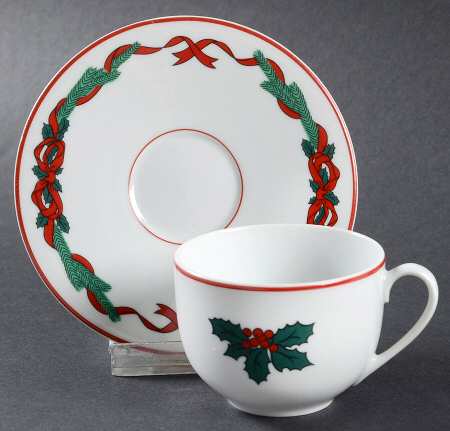 Jul Tidings Flat Demitasse Cup & Saucer Set