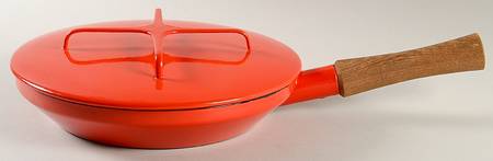 Kobenstyle Red (Older) 9" Metal Skillet & Lid