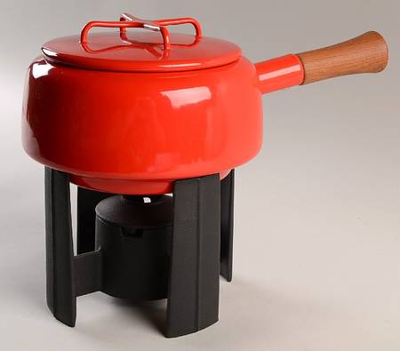 Kobenstyle Red (Older) Metal Fondue & Warmer Stand