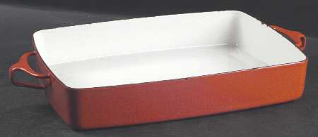 Kobenstyle Red (Older) 13" Metal Rectangular Baker