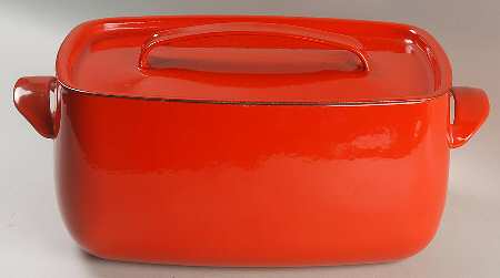 Kobenstyle Red (Older) 5 Quart Metal Rectangular Covered Casserole