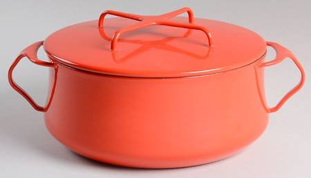 Kobenstyle Red (Older) 3 Quart Metal Covered Casserole