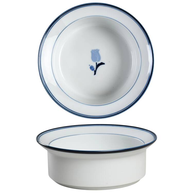 La Tulipe Blue Rim Cereal Bowl