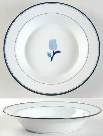 La Tulipe Blue Rim Soup Bowl