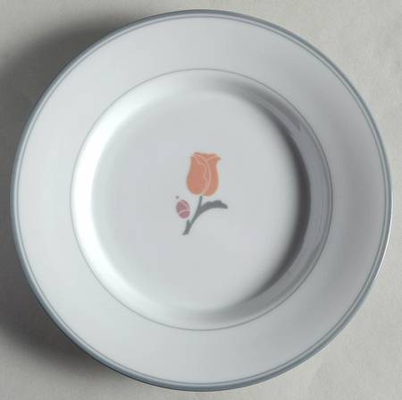 La Tulipe Grey Bread & Butter Plate