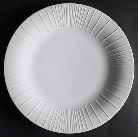 Linea White (Ribbed) 12" Chop Plate (Round Platter)