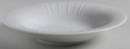 Linea White (Ribbed) Coupe Soup Bowl