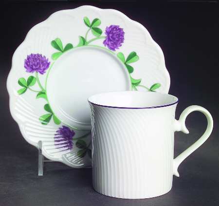 Lorraine Flat Cup & Saucer Set