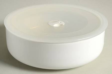 Magnolia White 7" Storage Bowl Ceramic with Plastic Lid