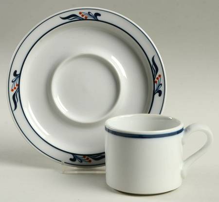 Maribo (Japan) Flat Demitasse Cup & Saucer Set