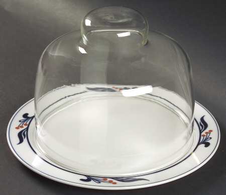 Maribo (Japan) Cheese Dish W/Glass Dome
