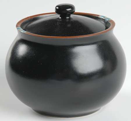 Mesa Black Sugar Bowl & Lid