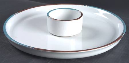 Mesa White Sand (Made in Portugal) Chip & Dip Set (Uses the Ramekin)