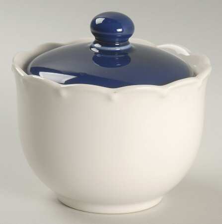 Miss Match Blue Sugar Bowl & Lid