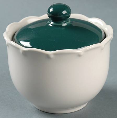 Miss Match Green Sugar Bowl & Lid
