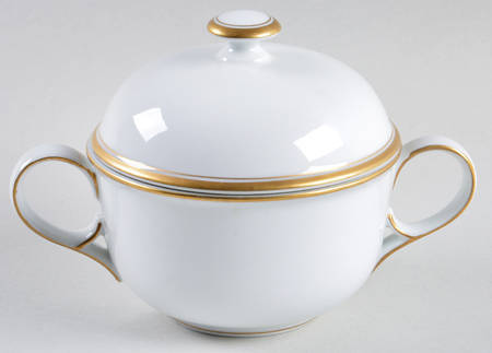 Monogram Gold Sugar Bowl & Lid