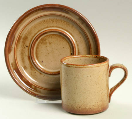 Nielstone Spice Tan Flat Cup & Saucer Set