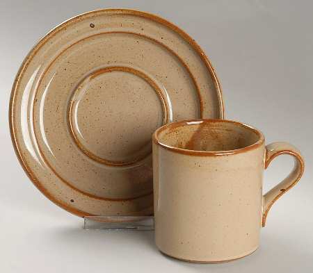 Nielstone Spice Tan Flat Cup & Saucer Set