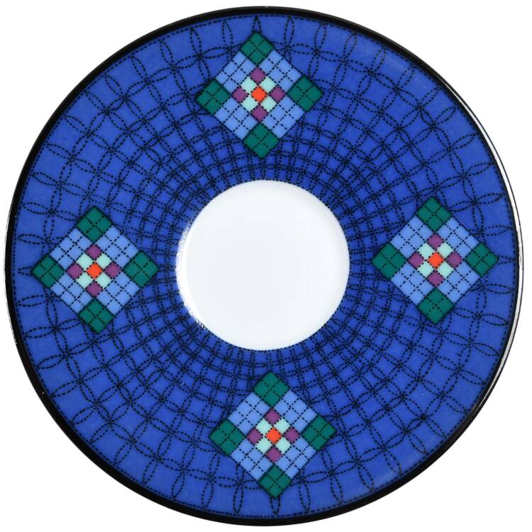 Nine Patch Saucer for Flat Demitasse Cup