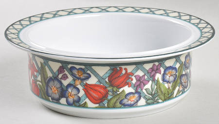Nordic Garden-Lattice & Ribbon Rim Fruit/Cereal Bowl
