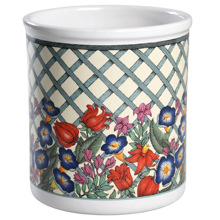 Nordic Garden-Lattice & Ribbon 7" Storage Jar No Lid