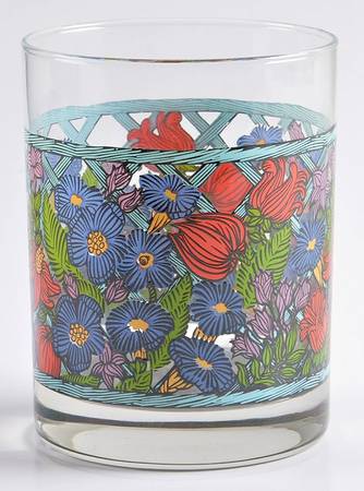 Nordic Garden-Lattice & Ribbon Glassware Double Old Fashioned