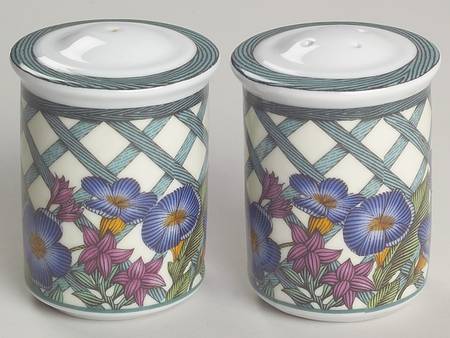 Nordic Garden-Lattice & Ribbon Salt & Pepper Set