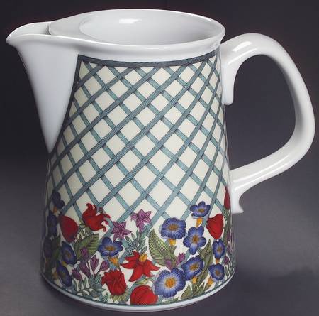 Nordic Garden-Lattice & Ribbon 56 Oz Pitcher