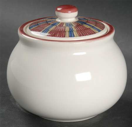 Raffia Sugar Bowl & Lid