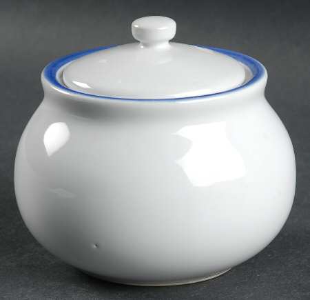 Rainbow Blue Sugar Bowl & Lid