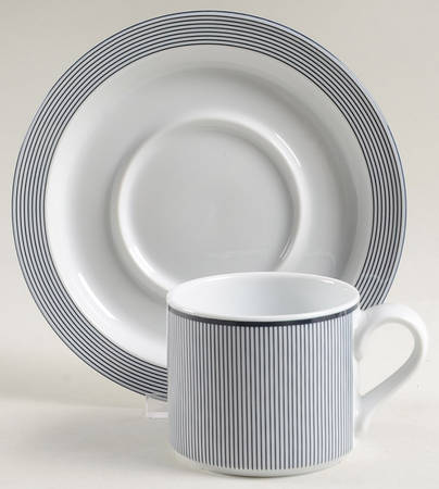 Ringsted Blue Flat Cup & Saucer Set