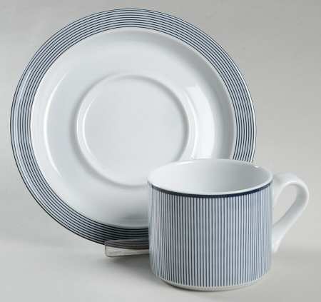 Ringsted Blue Flat Cup & Saucer Set