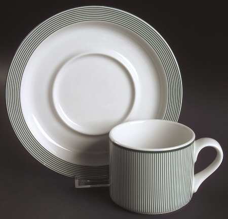 Ringsted Green Flat Cup & Saucer Set