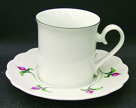 Rosebud Flat Cup & Saucer Set
