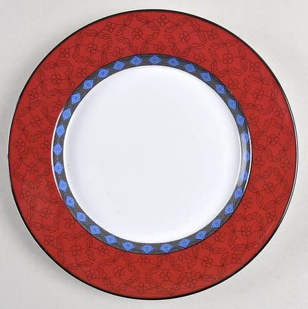 Ruby Flowers Salad Plate