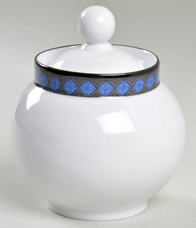 Ruby Flowers Sugar Bowl & Lid