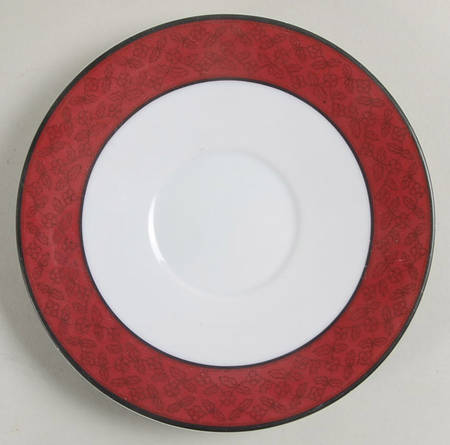 Ruby Flowers Saucer for Flat Cup