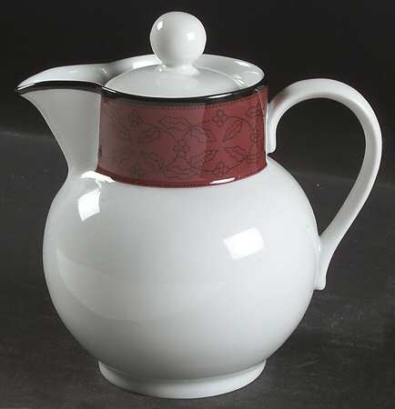 Ruby Flowers Creamer & Lid