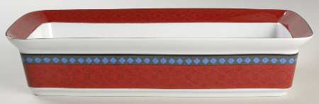Ruby Flowers 13"  Rectangular Baker