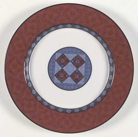 Ruby Flowers Accent Salad Plate