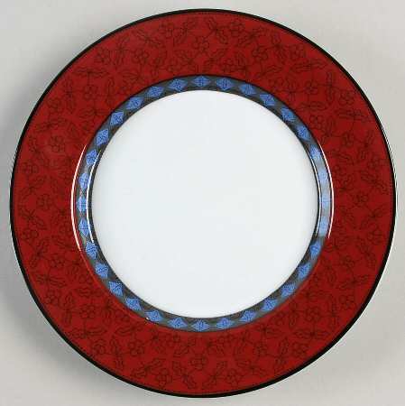Ruby Flowers Bread & Butter Plate