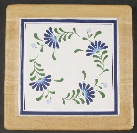 Sage Song Square Wood Frame  Trivet