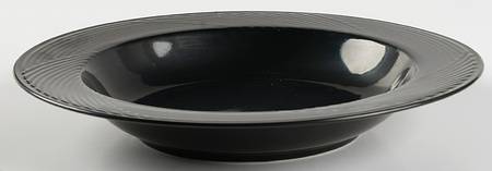 Tapestries Midnight Black Large Rim Soup Bowl