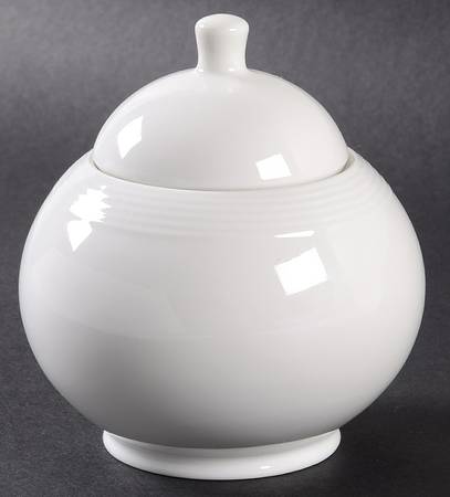 Tapestries Winter White Sugar Bowl & Lid